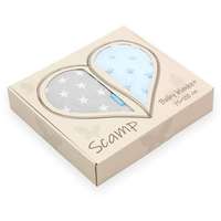 Scamp Scamp Minky-vászon takaró 75*100cm kék-szürke csillagos