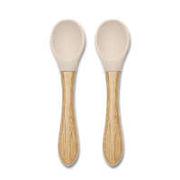 Lorelli Lorelli szilikon kanalak bambusz nyéllel 2 db - Beige