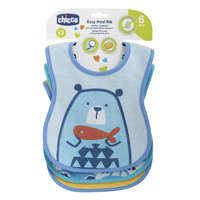 Chicco Chicco Easy Meal Bib - frottír előke vízálló hátlappal 3db-os kék