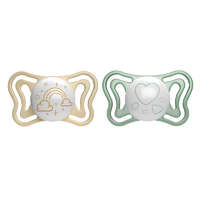 Chicco Chicco Physio Forma® Light Glow 2-6hó éjszakai cumi 2 db foszforeszkálós karimával - világítós