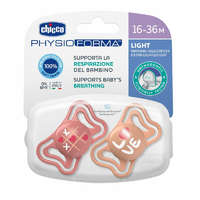 Chicco Chicco Physio Forma® Light 16-36 hó cumi 2 db sterilizálós tokban - rózsaszín