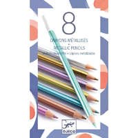 Djeco Djeco Színes ceruza készlet - 8 szín, metál - 8 metallic pencils