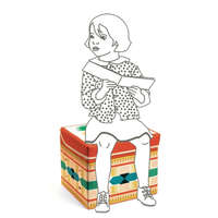 Djeco Djeco Játéktároló ülőke - Indián - Teepee toy box