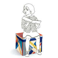Djeco Djeco Játéktároló ülőke - Rakéta - Rocket toy box