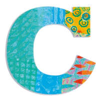 Djeco Djeco Little Big room Dekorbetű - C - Peacock letter