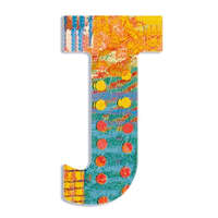 Djeco Djeco Little Big room Dekorbetű - J - Peacock letter