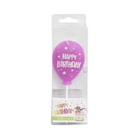 Trendhaus Trendhaus "Happy Birthday" szülinapi lufi gyertya, 1 szál, 6 színben