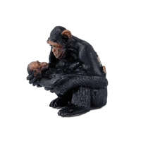 Comansi Comansi Little Wild nőstény csimpánz kölyökkel figura