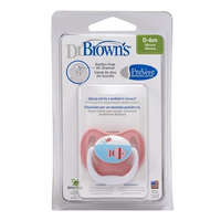 Dr. Browns Dr. Browns PreVent vákummentes fogszabályzós játszócumi pink halacska 0-6hó