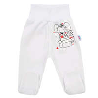 NEW BABY Baba lábfejes nadrág New Baby Mouse fehér - 86 (12-18 h)