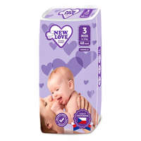 NEW LOVE Gyermek eldobható pelenka New Love Premium comfort 3 MIDI 4-9 kg 48 db