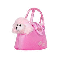 PLAYTO Gyermek plüss játék PlayTo kutyus táskába rózsaszín