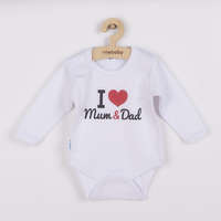 NEW BABY Body nyomott mintával New Baby I Love Mum and Dad - 68 (4-6 h)