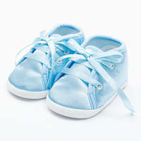 NEW BABY Baba szatén cipő New Baby kék 12-18 h