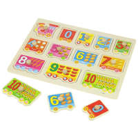Nobo Kids Fa puzzle 12 db - vonatszámok