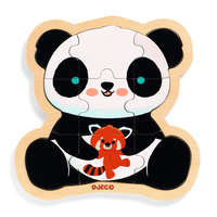Djeco Djeco Fa puzzle - Panda 9 db-os