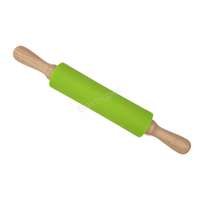 Szilikon nyújtófa, sodrófa fanyéllel 38 cm
