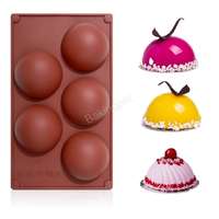 Szilikon forma, mousse forma-5 adag félgömb