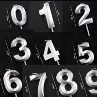 Fehér számos tortagyertya- 0-9-ig - 8-as