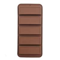 Szilikon táblás csokoládé forma-5 részes hosszú csoki