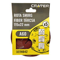 FIBER TÁRCSA 115*22MM A60 /ROTA SMIRG/ 5DB/CSOM CRATER