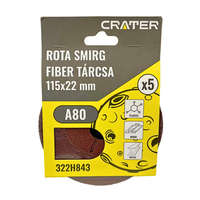 FIBER TÁRCSA 115*22MM A80 /ROTA SMIRG/ 5DB/CSOM CRATER