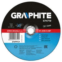 GRAPHITE VÁGÓKORONG FÉM 230*1,9*22MM 41 A46-S-BF GRAPHITE