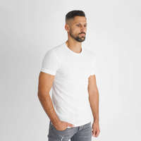 Knitted White Slim Tee - fehér póló - Méret: XXL