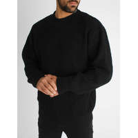 Loose-fitting Black Sweatshirt - fekete kötött pulóver - Méret: XXL