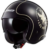 LS2 Helmets LS2 OF599 SPITFIRE FLIER BLACK GOLD