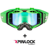 LS2 Helmets LS2 cross szemüveg – Aura Pro - fekete/zöld – iridium lencsével