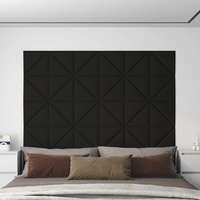 vidaXL 12 db fekete szövet fali panel 30x30 cm 0,54 m²