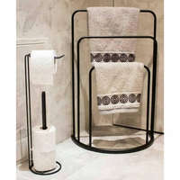 Bathroom Solutions Bathroom Solutions fekete fém álló törülközőtartó 49,5 x 75 cm