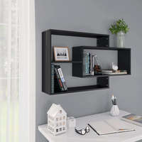 vidaXL 800325 Wall Shelves Black 104x20x58,5 cm Chipboard