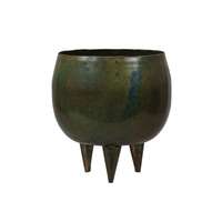 Fém kaspó lábbal platina színű