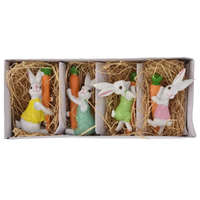 Fekvő nyuszik 4 db 3,2x1,7x5,8 cm