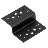 DMX Összekötő lemez hajlított 98 x 28 x 85 / 2,5 mm díszítőelemmel kiegészíthető fekete (ET)