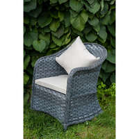  MODERNO 89x56x70 cm műrattan szék, sötét szürke, párnával
