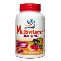 1x1 Vitamin 1x1 Vitamin Multivitamin cink és vas erdei gyümölcs ízű rágótabletta 60 db