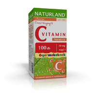 Naturland NATURLAND 50 mg C-vitamin narancs ízű rágótabletta gyermekeknek 100x