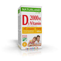 Naturland NATURLAND D3-vitamin forte rágótabletta gyermekeknek C-vitaminnal 60x