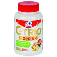 1x1 Vitamin 1x1 Vitamin C TRIO 500 mg C vitamin D3-vitamin 500 NE 10 mg cink gyömbér ízű rágótabletta 90 db