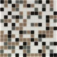  Üvegmozaik szőnyeg Black Grey Brown White 32,6 cm x 32,6 cm