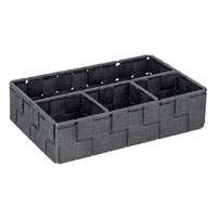 Wenko Wenko tárolókosár Adria kicsi polipropilén sötétszürke 26 cm x 6,5 cm x 17 cm