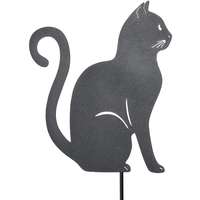 Boltze Boltze Bella macska földbe szúrható dísz 36 cm x 18 cm x 1 cm matt fekete
