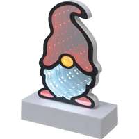 LED tükörlámpa manó piros - fehér melegfehér 13 cm x 5,3 cm x 17,5 cm