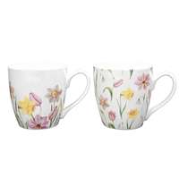 Boltze Boltze jumbó bögre Tulip 2-féle változatban 10 cm x 10 cm x 14 cm krémszínű