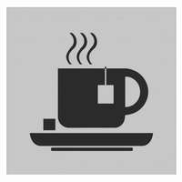  Piktogram "Kávé/Tea" 10 cm x 10 cm műanyag