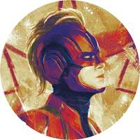 Komar Komar nemszőtt fotótap. Dot Avengers Painting Capt. Marvel Helmet átmérő 125 cm