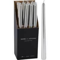 Gyertya 25 cm ezüst színben 25,5 cm